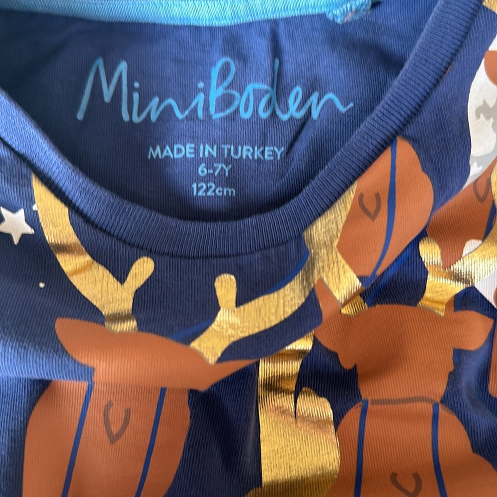 Mini Boden Santa’s reindeer pulling his sleigh boys size 6/7 - Picture 6 of 6